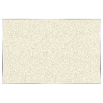 Ghent's Vinyl 4' x 8' Bulletin Board with Aluminum Frame in Ivory