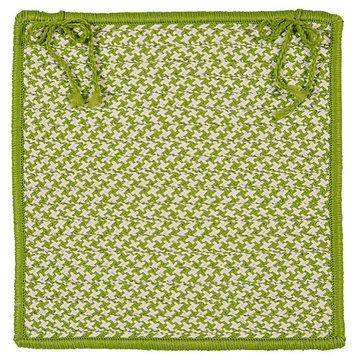 Colonial Mills Outdoor Houndstooth Tweed Lime Chair Pad, Single