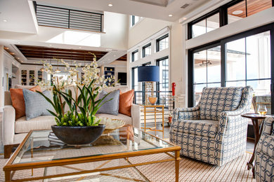 Living room - coastal living room idea in Philadelphia