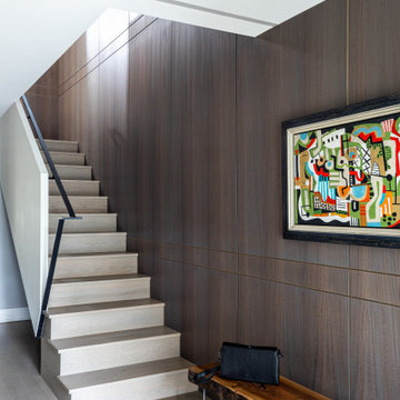 Eucalyptus and Brass Wall Paneling