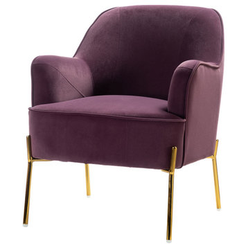 Nora Fabric Accent Chair, Purple