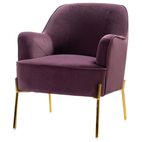 Nora Fabric Accent Chair, Purple