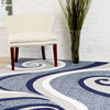 Persian Rugs Modern Trendz Collection 0327, Blue, 3'9"x5'3"