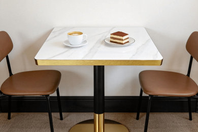 Small trendy dining room photo in New York