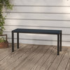 vidaXL Outdoor Patio Bench Garden Bench with Steel Frame Steel and WPC Black