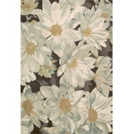 Nourison - Nourison Tropics 7'6" x 9'6" Mocha Contemporary Indoor Area Rug - This collection features imaginative tropical floral designs in a striking range of colors. Add drama and excitement with these beautiful hot-house interpretations. Heat up the surroundings and bring a touch of the tropics to any interior. 100% Wool. Hand Tufted.