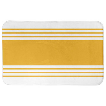 Yellow Farmhouse Stripe 34x21 Bath Mat