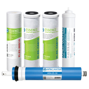APEC 50 GPD Complete Replacement Filter Set for ROES-50 (Stage 1-5)
