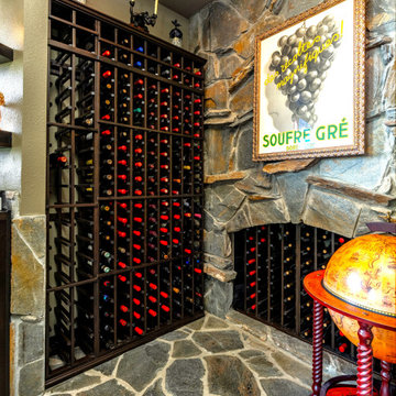 Custom Wooden Wine Racking with Multiple Capacity