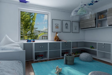 Minimalist kids' room photo in Los Angeles