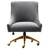 TOV Furniture Beatrix Grey Office Swivel Chair