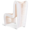 Seat Belt Dining Chair, High Back, White/Off-White