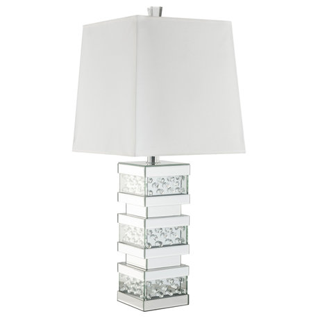 ACME Nysa Table Lamp, Mirrored and Faux Crystals