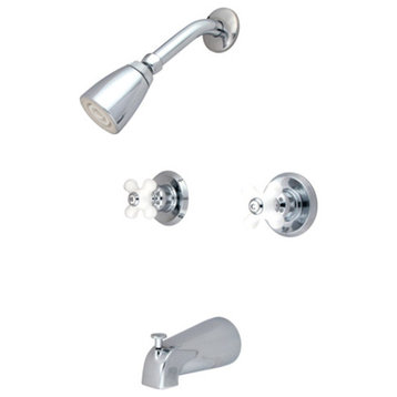 Kingston Brass KB24.PX Victorian Tub and Shower Trim Package - Polished Chrome