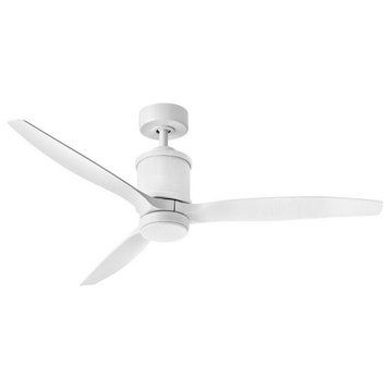 60 Inch 3-Blade Ceiling Fan Light Kit-Matte White Finish-Matte White Blade