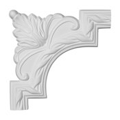 Jackson French Ribbon Panel Moulding Corner, 9"W x 9"H