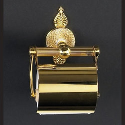 Cristal et Bronze 5403 Palmette Wall Mounted Cristal Toilet Roll Holder with Cov - Toilet Paper Holders