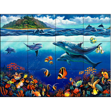 Tile Mural, Reef Serenade by John Zaccheo
