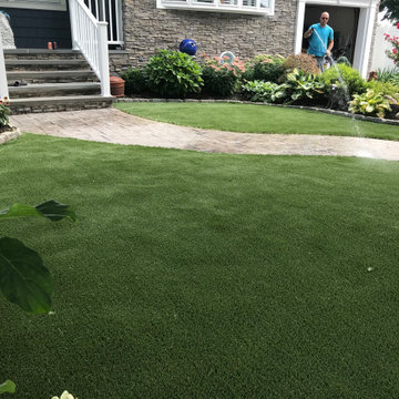 Artificial Grass Front Yard Design