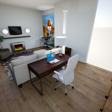 Basement Transformation to Home Office virtual mock-up