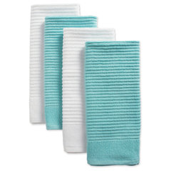 DII Solid Blue Waffle Terry Dishtowel (Set of 4)