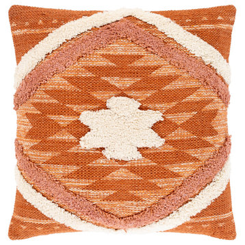 Lachlan LCH-001 Pillow Cover, Orange, 20"x20", Pillow Cover Only