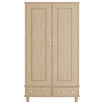 Mod-Arte - Princeton 37, 2-Door Wardrobe Cabinet, Soft Walnut, LED - The perfect blend of form and function, this must-have armoire is a stylish and practical storage option for any bedroom. Sleek and simple, the clean-lined frame and espresso finish can blend in with a variety of aesthetics from glam to contemporary. It is crafted from manufactured wood. This essential armoire has two spacious cabinets and features LED lights.