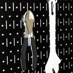 Wall Control Black Metal Pegboard ToolBoard | Peg Board Colors - Garage And Tool Storage