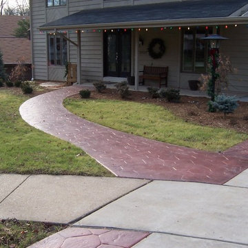 Des Peres, Missouri stamped concrete walkway and driveway borders