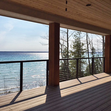 Traverse City, MI: Bronze Aluminum Railing Near Water