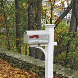 White Liberty Mail Post - Mailbox Accessories