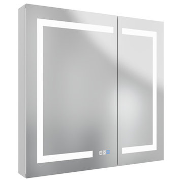 ExBrite LED Bathroom Medicine Cabinet with Mirror,  Defog, Stepless Dimming, 30" X 30"