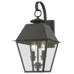 Livex Lighting - Wentworth 2 Light Charcoal Outdoor Medium Wall Lantern - With its appealing charcoal finish and clear glass, the stunning Mansfield collection will make an elegant addition to any outdoor space. Formed from solid brass & traditionally inspired, this downward hanging two-light outdoor medium wall lantern is perfect for a driveway, back porch or entry way. With superb craftsmanship and affordable price, this fixture is sure to be a timeless addition to your home.