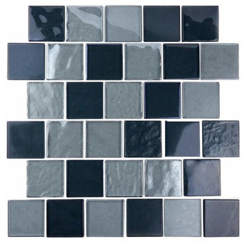 Miseno MT-SCENERY2SQ Scenery - 12" x 12" - Glass Visual - Wall - Black / Gray