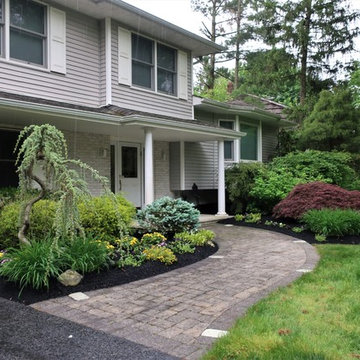 black mulch and annuals