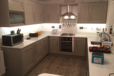 Photo of a small modern kitchen in Manchester.