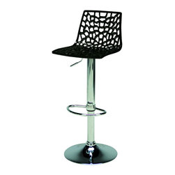 Modern Spider Adjustable Bar Stool | Black (Set of 2) - Bar Stools And Counter Stools