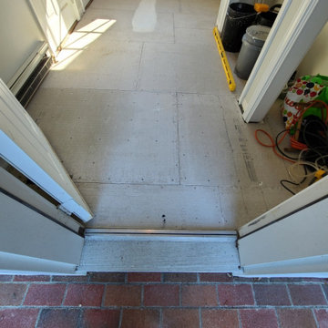 Reinforced floor to be able to accomadate long tile.