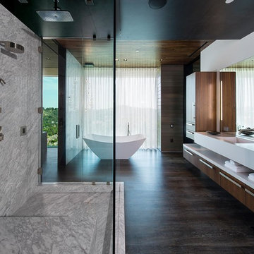 Benedict Canyon Beverly Hills luxury home spa style primary bathroom