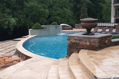 Example of an eclectic pool design in Raleigh