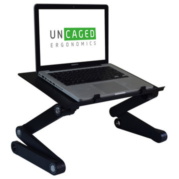 Workez Professional Ergonomic Aluminum Laptop Cooling Stand, Black