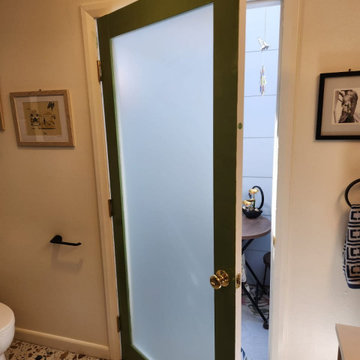 Planum 2102 White Silk. Customer painted to the green color after installation