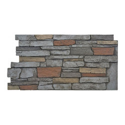 143-BRECKENRIDGE DEEP WIDE STACKED DESIGN WALL PANEL - 24"H - Wall Panels