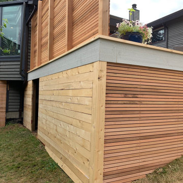 Custom Wood Deck & Cedar Privacy Wall