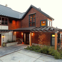 metal roof/ shingle siding