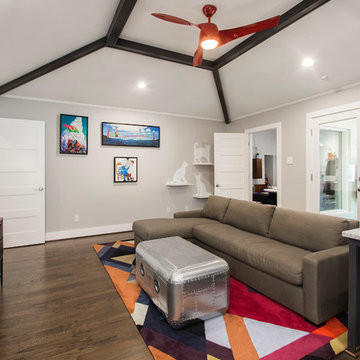 Modern Kitchen, Dining Room, Laundry Room, Family Room, and Guest Bath Remodel