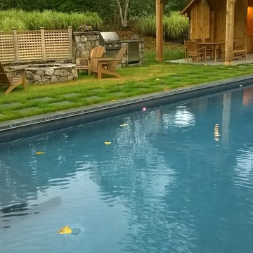 Contemporary Custom Gunite Pool in Woodbury, CT