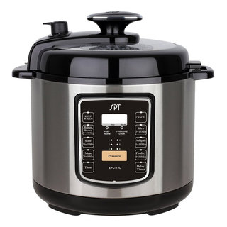 Presto 02141 6-Quart Electric Pressure Cooker, Black, Silver, Stainless  steel