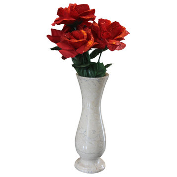 Small Cameo Marble Rose Vase