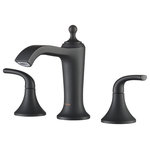 Stufurhome - Brantley Chrome Bathroom Faucet Set, Matte Black - If you're looking to enhance the look or feel of your master, guest, or kid's bathroom, the easier way to give your space a major facelift is a Stufurhome Brantley Chrome Faucet. A 3-hole basin mixer with pop up drain, this easy-to-install bath faucet replacement features smooth, elegant features, dual hot and cold handles, and a measured flow rate that helps you save water without impacting comfort needs.